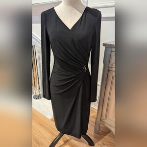 Ralph Lauren NWOT Eegant Black Faux Wrap Dress